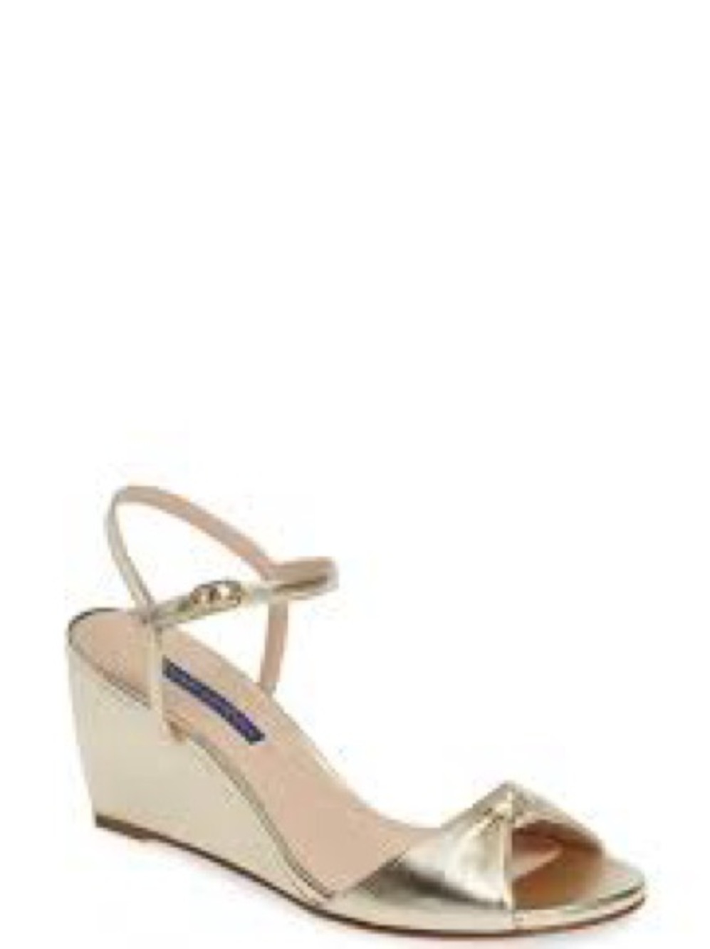Stuart Weitzman Metallic Gold Ankle-Strap Sandals